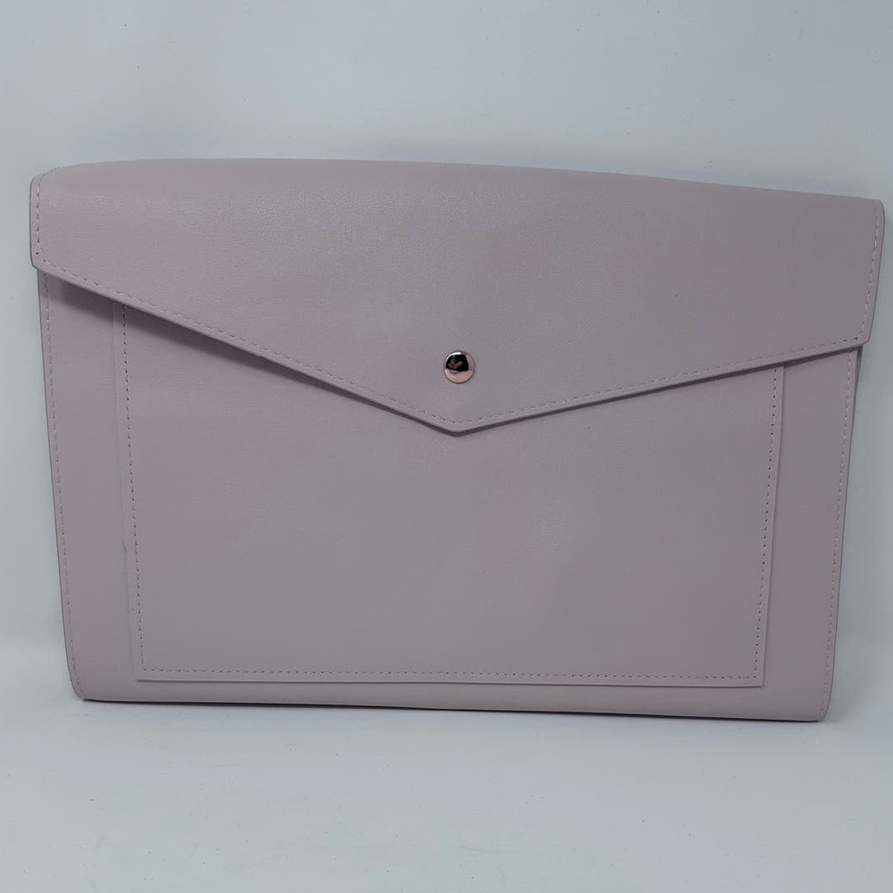 Glass‎ Ladder & Co. Women's Blush Pink Portfolio Clutch Vegan Pebbled Leather